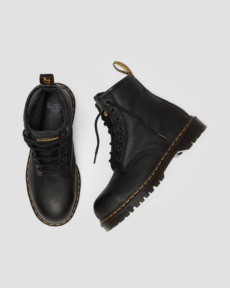 Botas De Trabajo Dr Martens Icon 7B10 Cuero Steel Puntera Mujer Negros | MX 399RVD